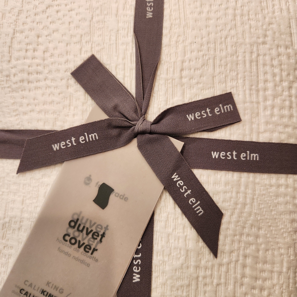 West Elm Textured Cream Duvet Cover